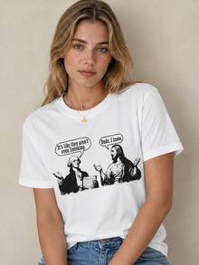 Women T-Shirts - 白色 - 查看 2