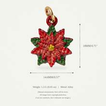 1pc Exquisite Flower Pendant, Delicate Cartoon Style, 14k Gold Plated Copper Material, Suitable For DIY Creative Necklace, Bracelet, Earrings, Bag Chain, Keychain, Waterproof And Sweat-Resistant, Suitable For Daily Casual Wear - Multicolor - View 12