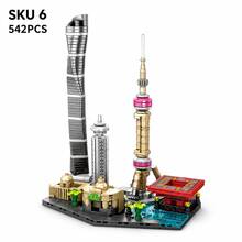 554PCS City Skyline Architecture Building Blocks Set, Landmark Tower & Urban Cityscape Display Model, Micro Building Bricks Collection For Home Office Decor, Adult Building Blocks Gift Set - Multicolor - View 12