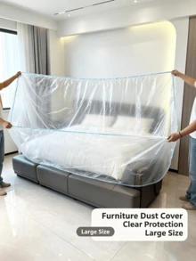 Disposable Dust-Proof Bed Cover, Extra Large Thick Transparent Sofa Dust Cover For Home Furniture, Daily Use - Multicolor - View 5
