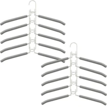 5-Tier Clothes Rack Maximizes Your Closet Space With This Multi-Layer Folding Hanger! Multi-Functional Clothes Rack, 5-Tier Metal Foam Hanger Detachable High-End Magic Anti-Slip Multi-Functional Storage Organizer Hanging Rack (Anti-Slip Foam May Inevitably Deform, Please Consider Carefully If You Mind) - Multicolor - View 15