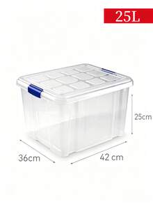 86L Large-Capacity Storage Boxes With Wheels, Stackable Design, Sturdy And Durable, Space-Saving, With Safety Latch Lids, Available In Multiple Sizes, Suitable For Home, Storage Rooms, Offices, Garages , Transparent Tool Storage Boxes - Multiple Specifications - View 17