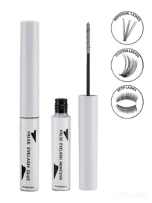 1 buah lem bulu mata bening 6ml, tahan air & tahan keringat, cepat kering, daya rekat kuat dan tahan lama, alami & tidak terlihat, tidak menyebabkan iritasi, untuk ekstensi bulu mata strip & cluster DIY, ramah untuk pemula. - Putih - View 8