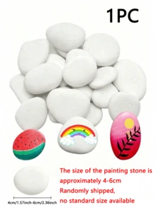 Multi-Piece Smooth White Painting Stones,Flat/Hand Selected Rocks For Crafts Art Decoration,Chemical-Free With Polished Smooth Surface For Even Painting,Beginners & DIY Handmade Projects,Arts And Crafts Supplies,Decorative Stones For Creative Artwork - Multicolor - View 12