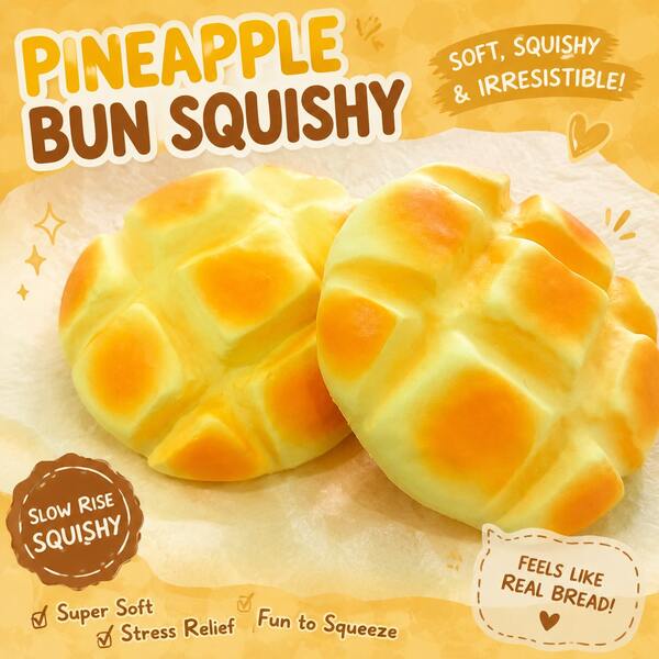 Tachimi 1pc Diameter- Giant Pineapple Bun- Soft And Fluffy Simulation Bread Squishy- Finger-Sucking Slow Rebound Toy- Soft And Fluffy Squeeze Toy, Extra Large Soft And Fluffy Simulation Food Stress Relief Toy, Slow Rebound Cute Toy, Stress Relief Toy