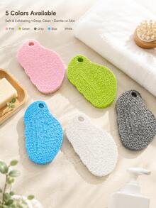 3D Body Exfoliating Bath Sponge, Shower Scrub Massage Sponge With Textured Surface, Portable Body Cleaning Brush For Arms, Legs, Back And Daily Bath Care, Bathroom, Home Spa, Travel, Gym Bag & Practical Gift, Shower Cap, African Net Sponge - Multicolor - View 2