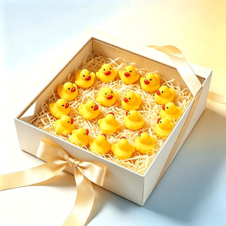 بطات مطاطية صفراء صغيرة، ديكورات حوض الاستحمام، ديكورات بطة صفراء متعددة الوظائف، مناسبة لهدايا الحفلات ومواد DIY اليدوية - متعدد الألوان - مشاهدة 1