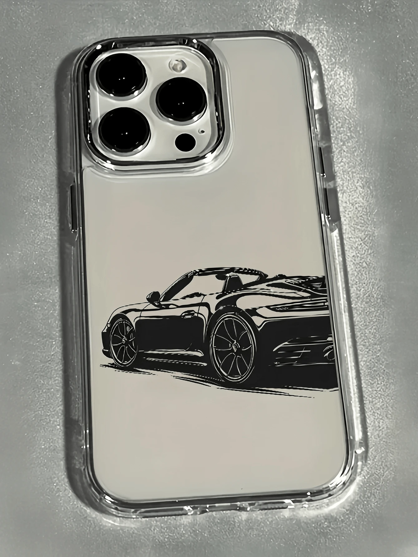 1pc Transparent Convertible Cartoon Sports Car Personalized Minimalist Full Coverage TPU Anti-Drop Phone Case Compatible With Apple 18 17 16 15 14 13 12 11 Pro Max Protective Shell Air - Multicolor - View 1