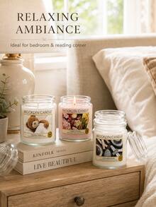 1pc Scented Soy Wax Candle, Long-Lasting Aromatherapy Home Fragrance, Strawberry Rose Floral Fruity Scent, Natural Vegan Candle, Suitable For Bedroom Living Room, Women's Birthday Gift, Christmas Mother's Day Gift, Home Decor - Multiple Styles - View 7