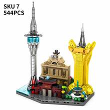554PCS City Skyline Architecture Building Blocks Set, Landmark Tower & Urban Cityscape Display Model, Micro Building Bricks Collection For Home Office Decor, Adult Building Blocks Gift Set - Multicolor - View 14