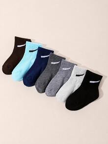 10/20 Pairs Random Baby Solid Color Mid-Calf Socks, Sports Socks, Horizontal Stripe/Line Design, Suitable For Daily Wear, Unisex For Baby Boys And Girls, Suitable For 0-3 Years Old Infants, Breathable Soft And Comfortable - Multicolor - View 3