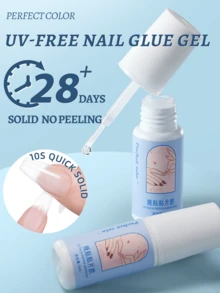 PERFECT COLOR Nail Glue For Press On Nails 6ml, UV Free Air Dry Nail Adhesive, Strong Hold Gel Nail Glue, Quick Dry False Nail Glue For DIY Manicure And Nail Tips Suitable For Fall And Halloween Manicure - Nail Glue - View 1