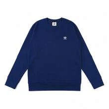 adidas Originals Trefoil 小標刺繡圓領套頭衛衣 藏青色基礎款 男款 - 寶藍色 - 查看 1