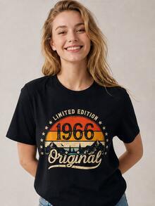 Lokale Lager,Marque,Limited Edition Original 1966 Vintage 60th Birthday Man T-Shirt - 黑色 - 查看 4
