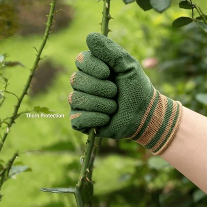 1 par de luvas de jardinagem impermeáveis, duráveis e resistentes ao desgaste, adequadas para plantação de flores e trabalhos de paisagismo. Com excelente aderência e respirabilidade, perfeitas para cavar, semear e várias atividades de jardinagem ao ar livre.