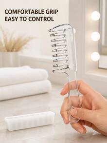 Hair Oil Applicator Comb, Scalp Massage Comb, Liquid Dispensing Hair Brush Tool, Essential Oil Applicator Brush, Smooth Hair Styling Comb, Travel Beauty Tool, Daily Hair Care Accessory - Multicolor - View 4