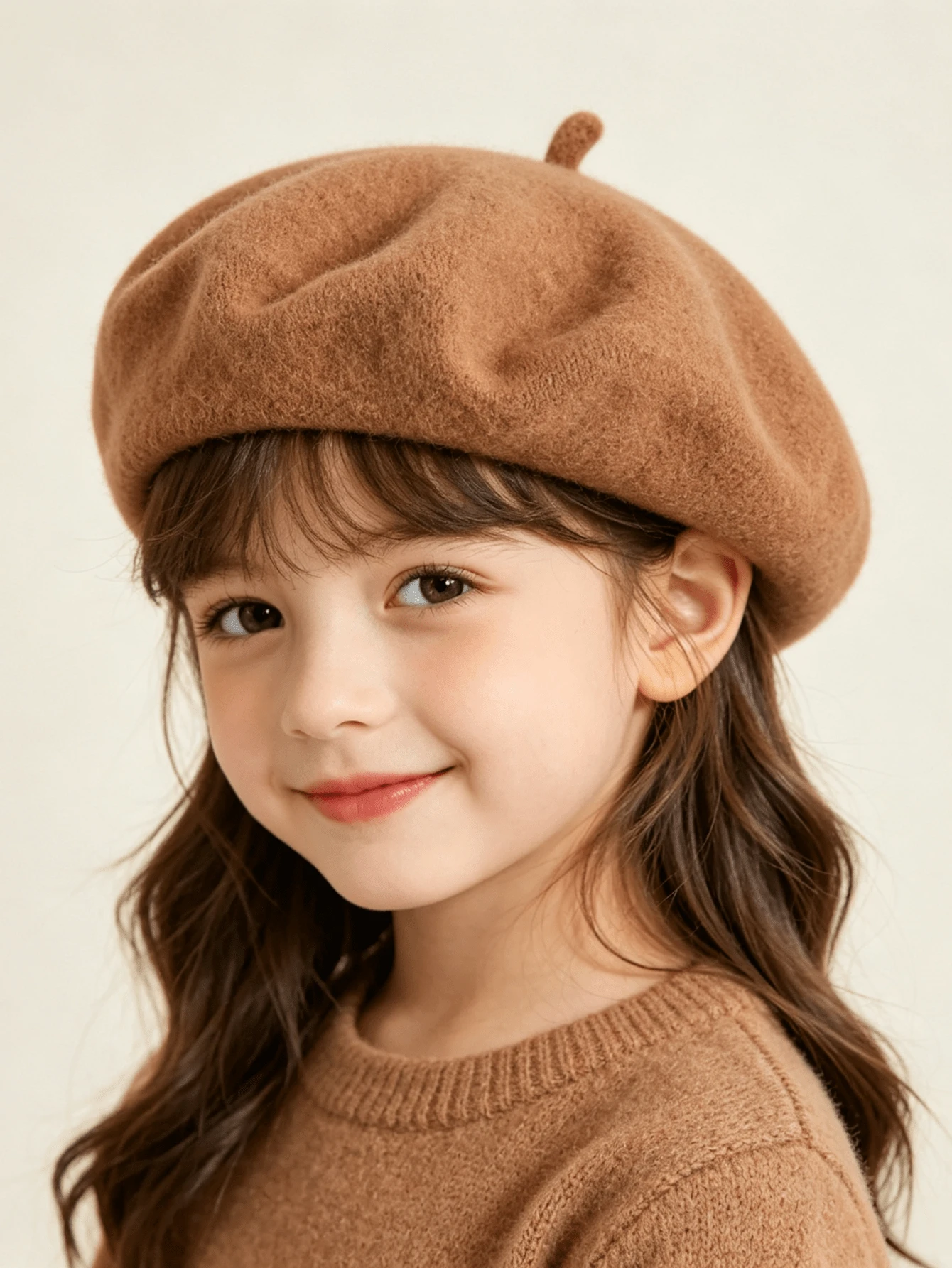Autumn/Winter Children's Wool Beret Painter Hat, Fashionable Warm Hat - 1pcs - View 1