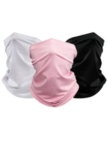 1pc Or 2pcs Or 3pcs Unisex Solid Color Breathable Sun Protection Face Mask Neck Gaiter, Suitable For Daily Walking, Cycling, Running, Fishing, Hiking, Leisure And Vacation - Multicolor - View 11