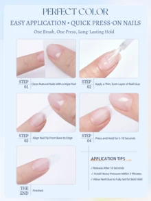 PERFECT COLOR Nail Glue For Press On Nails 6ml, UV Free Air Dry Nail Adhesive, Strong Hold Gel Nail Glue, Quick Dry False Nail Glue For DIY Manicure And Nail Tips Suitable For Fall And Halloween Manicure - Nail Glue - View 6