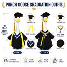 23 Inch Garden Goose Statue Outfit, Graduation Season To Back To School Season, With Tassel Graduation Cap, Shawl, Diploma Scroll, Lawn Goose Graduation Costume, Outdoor Garden Yard Lawn Decoration Goose Outfit (Goose Statue Not Included) - Goose Clothing - View 4