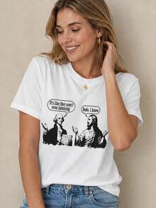 Women T-Shirts - 白色 - 查看 3