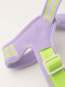 1pc Adjustable Pet Saddle-Style Harness, Soft Sponge Handle Design, Reflective Wavy Stripe Dog Chest Strap, Lightweight Comfortable Small Dog Puppy Walking Harness, Outdoor Pet Supplies, Cat Dog Accessories Dog Leash Harness, Small Dog Harness, Puppy Travel Essential, Car Pet Supplies, Cat Dog Goodies, Dog Leash, Cute Pet Outdoor Walking Gear - Multicolor - View 7