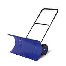 GOCAPTAIN 29-Inch (74 Cm) Heavy-Duty Wheeled Snow Shovel, Suitable For Driveways And Doorways - Sturdy Non-Slip Handle, Durable Double Rods, Fast Snow Clearing - U-Shaped Handle, Red Hub, Black Scoop, Large Double Rods - Big Double Bar - View 11