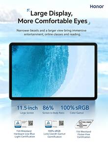 Honor Pad X9 Pro 11.5-Inch Tablet 120Hz Eye-Care Full Screen 8300mAh Large Battery - Multicolor - View 3