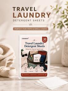Multi-Specification Travel Laundry Sheets, Portable Laundry Sheets, Disposable Sheets, Travel Use, Stain Removal, Odor Removal, Antibacterial, Deodorizing, Home Use, Machine Wash And Hand Wash Compatible, Daily Essential, Gentle And Soft, Instant Effect With Water, Commercial And Home Use - Portable Laundry Detergent Sheets for Travel - View 9
