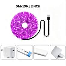 1pc Purple Flexible LED Light Strip, USB Interface, Cuttable DIY, USB Powered, Suitable For TV And Computer Decoration, Ideal For Glowing Parties, Indoor Birthday Parties, Bedroom And Bedside Decoration - Purple - View 11