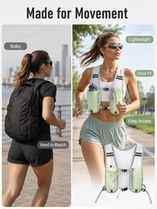 Lightweight Outdoor Sports Hydration Backpack, Ergonomic Water Bladder Bag, Suitable For Running, Cycling, Hiking And Kayaking, Compact Portable Bag, Suitable For Camping, Hiking, Fitness Training, Travel, Outdoor Exploration And Daily Sports Use - Multicolor - View 8