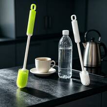 Long Handle Silicone Bottle Brush, Portable Cup Cleaning Brush, Hook Design Reusable Cleaning Brush, Suitable For Water Bottles, Glass Mugs - Silicone Cup Brush - View 7