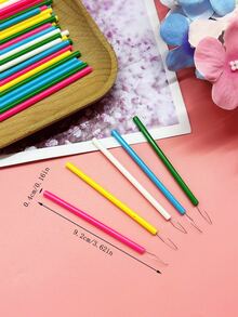 5pcs Long Handle Threading Tools, With Pink, Blue, Green, White, Yellow Bright Colors, Vibrant And Attractive, Compact Size Easy To Store, Convenient To Carry, Suitable For Home Sewing, Embroidery, Cross Stitch And Other Handicraft Projects - Extended Plastic Thread Threader - View 11