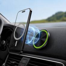 2 Pieces Of TDK23 Luminous Model - Black/Luminous Model - Moonlight Silver/One-Size-Fits-All Portable Multi-Purpose Aluminum Alloy Car Storage Box Organizer For Center Console Glow-In-The-Dark Vehicle Interior Accessories Universal Fit - TDK23 - View 2