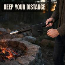 Hand‑Crank BBQ Blower, Portable Hand‑Operated Fan Air Blower, Manual Fire Starter Tool For Outdoor Camping, Barbecue, Fire Pit - Multi-color - View 2