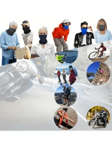 1pc Or 2pcs Or 3pcs Unisex Solid Color Breathable Sun Protection Face Mask Neck Gaiter, Suitable For Daily Walking, Cycling, Running, Fishing, Hiking, Leisure And Vacation - Multicolor - View 9