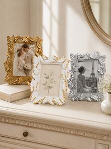 Vintage Butterfly Photo Frame, Ornate 3D Floral Picture Frame, Elegant Tabletop Photo Holder For Bedroom Vanity, Living Room, Wedding, Anniversary & Housewarming Deco - New Model - View 2