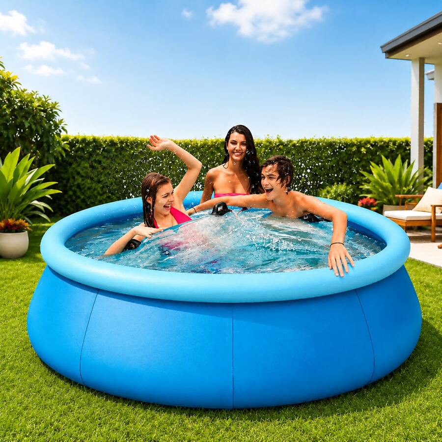 **Alberca Inflable Familiar de PVC Multicapa, Resistente y Estable, Piscina Portátil para Niños y Adultos, Ideal para Jardín, Patio y Verano** - C - Ver 1