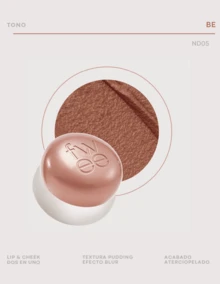 FWEE Lip & Cheek Blurry Pudding Pot Be Maquillaje para Labios y Mejillas 5 g - Color caoba - Ver 4