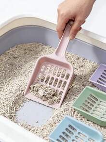 1 cái xẻng xúc cát mèo bằng nhựa bền, dễ vệ sinh, tiện lợi để dọn cát mèo, phù hợp cho cát mèo mịn - Nhiều màu - Xem 3