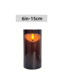 3pcs Grey Acrylic LED Candles, Flameless Design With Realistic Flickering Flame Effect, Battery Operated (Batteries Not Included), Suitable For Home, Wedding, Party And Christmas Decoration, Christmas, Halloween - Grey - View 11