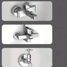 1/3pcs Adjustable Faucet Decorative Cover, Black/Silver, Cuttable Split Design, Suitable For Shower And Water Heater Valves - 1cm - View 11
