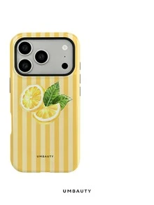 UMBAUTY 1pc Fashionable Phone Case, Fresh Lemon Stripe Pattern Design, Compatible With Phone 17 Pro Max, 16 Pro Max, 15 Pro Max, 14 Pro Max, 11/12/13/14/15/16/18 Pro/Pro Max/Plus. This High-End, Fashionable And Fun Phone Case Is Suitable For Both Men And Women, Making It An Ideal Gift For Girlfriend On Easter, Spring, Halloween, Wedding Season And Birthday - Multicolor - View 7