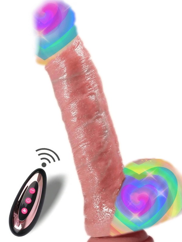 Rechargeable Thrusting Vibrator, 10 Thrusting, 10 Vibration + Heating Function Dildo. Silicone Soft And Skin-Friendly, Remote Control. Adult Toy For Women, G-Spot Massage, Clitoral Stimulation, Vaginal Massage, Female Masturbation,Adult Sex Toy