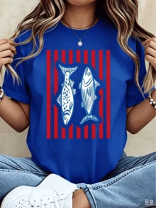 Women T-Shirts - Blue - View 1