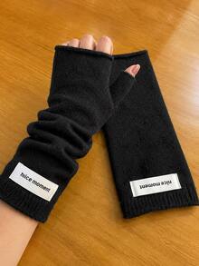 Women's Fingerless Gloves, Thick Warm Wrist Guards, Soft Elastic Fabric, Suitable For Driving, Office And Outdoor Activities, Ideal Gift For Autumn/Winter, Portable Warmth Essential - Multicolor - View 17