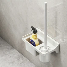 Household Luxury Wall-Mounted Toilet Brush Holder, Suitable For Bathroom Floor-Mounted Toilet Cleaning Brush Storage - A - View 9
