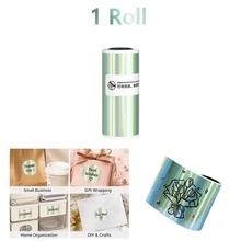 Iridescent Shiny Holographic Thermal Label Paper, Strong Adhesive DIY Sticker For Small Business Packaging - Mint Green - View 9