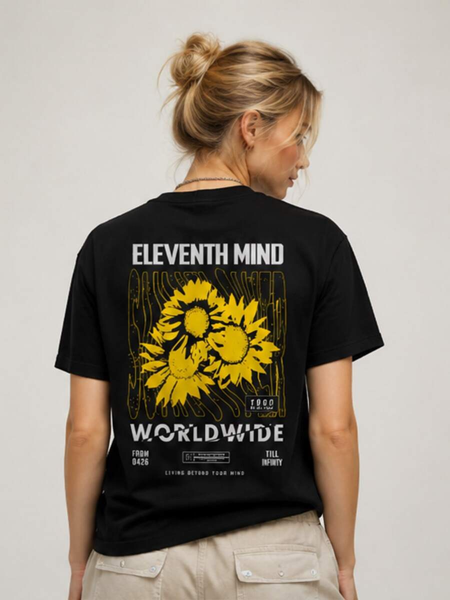 Women T-Shirts - 黑色 - 查看 1