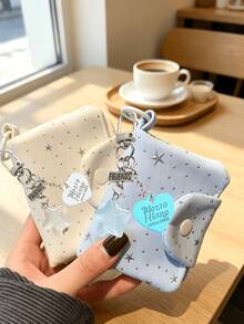 Lightweight Star-Shaped Zipper Coin Purse With Charm, Card Holder, Multi-Layer Storage Bag, Student ID Card Holder, Mini Key Pouch, Daily Storage Bag - Multicolor - View 3